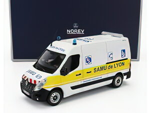 RENAULT MASTER VAN SAMU DE LYON AMBULANCE 2014 - WHITE YELLOW /Norev 1/43 �~�j�J�[