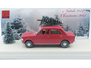 �y�\��z12���ȍ~�����\��FIAT 128 1 SERIES 1969 CHRISTMAS EDITION 2024 CON BABBO NATALE WITH SANTA CLAUS FIGURE RED/Rio 1/43�~�j�J�[