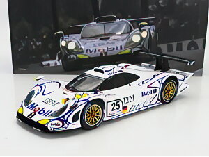 PORSCHE 911 GT1 98 3.2L TURBO TEAM PORSCHE AG MOBIL 1 N 25 2nd 24h LE MANS 1998 UWE ALZEN JORG MULLER BOB WOLLEK WHITE BLUE RED/Werk83 1/18~jJ[