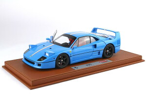 �y�\��zFerrari�t�F���[�� F40 Light Blue italian flag stripe black rims BBR Kyosho ����54�� / BBR 1/18 �~�j�J�[