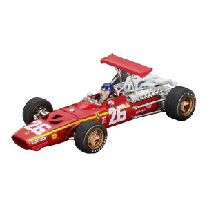 Ferrari�t�F���[�� F1 312 #26 �D�� �t�����XGP 1968 Jacky Ickx �h���C�o�[�t�B�M���A�t ���b�h / BRUMM 1/43 �~�j�J�[