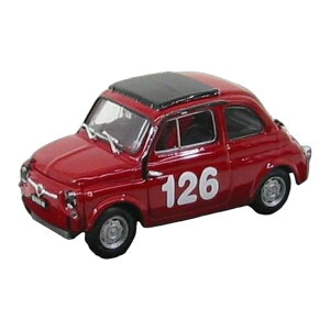 Fiat�t�B�A�b�g 500 59 Abarth�A�o���g #126 1965 Raffaele Pinto ���b�h / BRUMM 1/43 �~�j�J�[