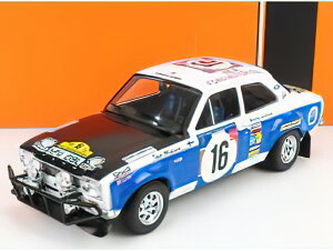 FORD ENGLAND - ESCORT MKI RS 1600 (night version) N 16 RALLY SAFARI 1973 T.MAKINEN - H.LIDDON - WHITE BLUE BLACK /IXO 1/18 �~�j�J�[