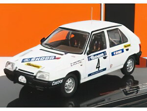 SKODA - FAVORIT 136L (night version) N 4 RALLY VALASSKAA ZIMA 1989 L.KRECEK - B.MOTL - WHITE /IXO 1/43 �~�j�J�[