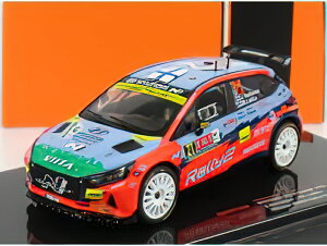 HYUNDAI - i20 N RALLY2 TEAM HYUNDAI MOTORSPORT N 21 WINNER WRC2 RALLY YPRES 2021 J.HUTTUNEN - M.LUKKA - LIGHT BLUE RED GREEN /IXO 1/43 ~jJ[