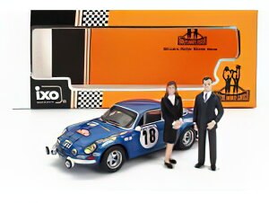 RENAULT - ALPINE A110 1800S N 18 WINNER RALLY MONTECARLO 1973 WITH FIGURE J.C.ANDRUET - M.PETIT - BLUE /IXO 1/43 �~�j�J�[