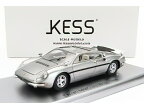 FERRARIフェラーリ 365P BERLINETTA SPECIALE - 3 SEATS - 3 POSTI - 1966 - PERSONAL CAR GIANNI AGNELLI - SILVER /Kess-Model 1/43 ミニカー