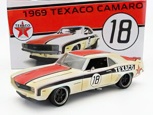CHEVROLET CAMARO RS COUPE N 18 TEXACO RACING 1969 - WHITE RED BLACK/GMP 1/18~jJ[