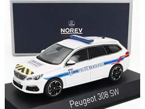 PEUGEOT 308 SW STATION WAGON POLICE MUNICIPALE 2018 - WHITE/Norev 1/43�~�j�J�[