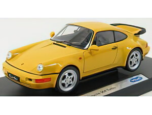 PORSCHE 911 964 TURBO 1990 - YELLOW /WELLY 1/18~jJ[