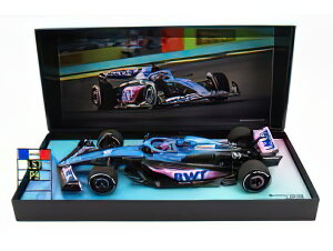 RENAULT F1 A523 TEAM BWT ALPINE N 31 9th MIAMI GP WITH PIT BOARD 2023 ESTEBAN OCON BLUE BLACK PINK/~j`vX 1/18~jJ[