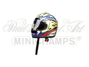 SUOMY CASCO HELMET�w�����b�g SBK - SUPERBIKE DUCATI 2001 BEN BOSTROM - BLUE WHITE RED YELLOW /Minichamps 1/2