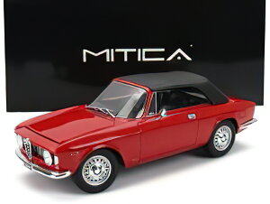 y\z12ȍ~\ALFA ROMEO - GIULIA 1600 GTC CABRIOLET CLOSED 1964 ? INTERIOR BLACK - ROSSO ALFA - RED /MITICA 1/18~jJ[