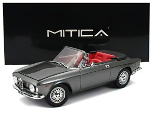 y\z12ȍ~\ALFA ROMEO - GIULIA 1600 GTC CABRIOLET OPEN 1964 ? INTERIOR RED - GRIGIO MET - GREY /MITICA 1/18~jJ[