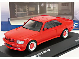 MERCEDES BENZ - S-CLASS 560SEC AMG (C126) WIDE BODY 1990 - RED /SOLIDO 1/43 ミニカー