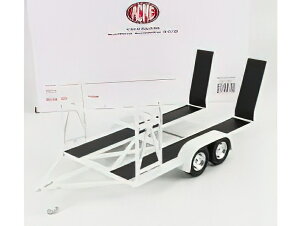 �A�N�Z�T���[ CARRELLO TRASPORTO AUTO 2-ASSI CAR TRANSPORTER TRAILER CAR NOT INCLUDED WHITE BLACK/ACME 1/18�~�j�J�[