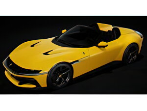 y\z12ȍ~\FERRARI - 12 CILINDRI V12 830cv SPIDER OPEN 2024 - GIALLO TRISTRATO - YELLOW MET/MRRNV 1/18~jJ[