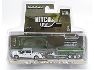 FORD USA F-150 PICK-UP 2018 WITH SMALL CARGO UPS TRAILER WHITE GREEN/Greenlight 1/64~jJ[