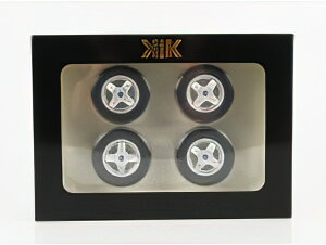 �A�N�Z�T���[ SET 4X WHEELS AND RIMS FOR FIAT 500 ABARTH 1968 BLACK SILVER/KK-SCALE 1/12�~�j�J�[