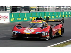 y\z12ȍ~\FERRARI 499P 3.0L TURBO V6 TEAM FERRARI AF CORSE N 50 WINNER 24h LE MANS 2024 ANTONIO FUOCO MIGUEL MOLINA NICKLAS NIELSEN RED YELLOW BLACK/LOOKSMART 1/18~jJ[