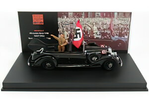 MERCEDES BENZ 770K CABRIOLET NUREMBERG PARADE HITLER 1938 WITH フィギュア BLACK/Rio 1/43ミニカー