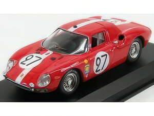 FERRARI 250LM 3.3L V12 ch.s n6119 TEAM SCUDERIA FILIPINETTI N 27 6th LE MANS 1965 DIETER SPOERRY ARMAND BOLLER RED WHITE/Best-Model 1/43~jJ[