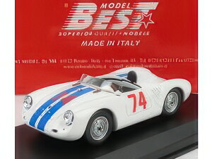 PORSCHE 550 RS SPIDER N 74 NASSAU MEMORIAL TROPHY RACE 1958 D.SESSLAR WHITE BLUE/Best-Model 1/43~jJ[