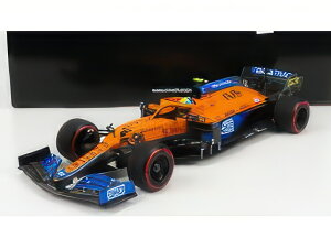 McLAREN F1 MCL35L MERCEDES M12 EQ POWER+ TEAM MCLAREN N 4 POLE POSITION SOTCHI RUSSIAN GP 2021 LANDO NORRIS ORANGE LIGHT BLUE/MINICHAMPS 1/18�~�j�J�[