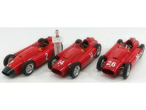 FERRARI SET 3X F1 D50 SHORT NOSE N 14 FRENCH GP 1956 COLLINS F1 D50 LONG NOSE N 2 GERMAN GP 1956 COLLINS F1 D50 N 26 MONZA ITALY GP 1956 COLLINS RED/CMC 1/18~jJ[