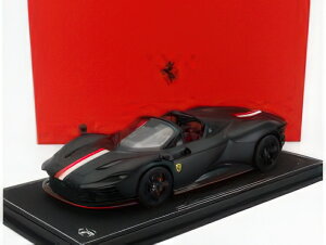 FERRARI DAYTONA SP3 OPEN ROOF ICONA PRINCIPATO DI MONACO LIVERY N 16 PERSONAL CAR CHARLES LECLERC 2022 MATT BLACK/BBR 1/18�~�j�J�[