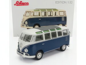 VOLKSWAGEN T1 SAMBA MINIBUS 1962 BLUE WHITE/SCHUCO 1/32�~�j�J�[