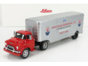 GMC TRUCK TEAM JOHN EDGAR ENTERPRISES INC. MASERATI CAR TRANSPORTER RED SILVER/SCHUCO 1/43~jJ[