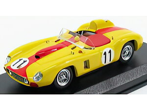 FERRARI 290MM 3.5L V12 SPIDER TEAM EQUIPE NATIONALE BELGE N 11 24h LE MANS 1957 J.SWATERS A.DE CAGNY YELLOW RED/ART-MODEL 1/43~jJ[