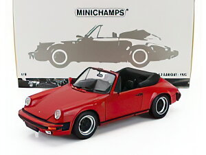 PORSCHE 911 3.2 CARRERA CABRIOLET 1983 RED/MINICHAMPS 1/18~jJ[