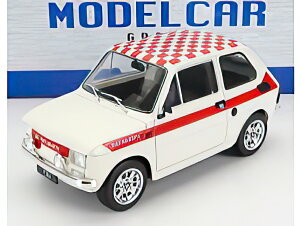FIAT 126 LOOK ABARTH 1972 WHITE RED/MCG 1/18�~�j�J�[