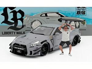 NISSAN GT-R (R35) TYPE 2 LIBERTY WALK LB WORKS 2018 (ジオラマフィギュア付) グレー/ SOLIDO 1/18 ミニカー