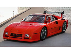 y\z2025N\FERRARI 288 GTO EVOLUZIONE 1987 BLACK WHEELS RED/TOPMARQUES COLLECTION 1/18~jJ[