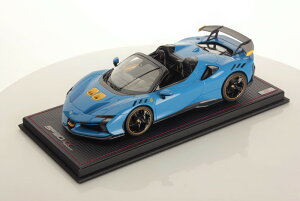 FERRARI - SF90 XX STRADALE SPIDER 2024 AZZURRO DINO - LIGHT BLUE BLACK YELLOW/MR Collection 1/18~jJ[ 99