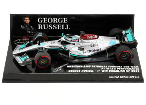 MERCEDES GP F1 W13E TEAM MERCEDES-AMG PETRONAS F1 N 63 WINNER BRAZILIAN GP 2022 GEORGE RUSSEL - SILVER GREEN /Minichamps 1/43 ~jJ[