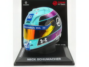 SCHUBERTH HELMET - F1 CASCO HELMET VF-22 TEAM HAAS N 47 MIAMI GP 2022 MICK SCHUMACHER - LIGHT BLUE BLACK/MINI HELMET 1/4wbg