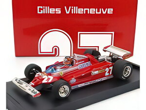 FERRARI F1 126CK TURBO N 27 ITALY GP 1981 GILLES VILLENEUVE tBMAt RED/BRUMM 1/43~jJ[