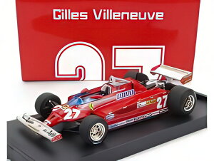 FERRARI F1 126CK TURBO N 27 ITALY GP 1981 GILLES VILLENEUVE RED/BRUMM 1/43~jJ[