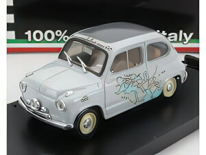 FIAT 600 RALLY RAID ROMACALCUTTA 1955 13.260Km IN 11 GIORNI 11 DAYS GREY/BRUMM 1/43~jJ[