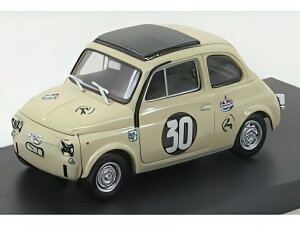FIAT 500TV GIANNINI N 30 COPPA CARRI MONZA 1966 CAMPIONE D'ITALIA MAURIZIO ZANETTI IVORY/BRUMM 1/43wbg