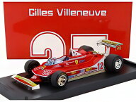 FERRARI F1 312T4 N 12 2nd GP FRENCH GP 1979 GILLES VILLENEUVE RED/BRUMM 1/43ミニカー