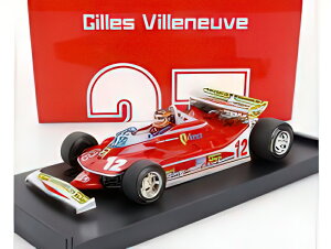 FERRARI F1 312T4 N 12 MONACO GP 1979 GILLES VILLENEUVE tBMAt RED/BRUMM 1/43~jJ[