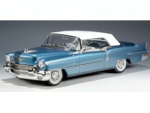 y\z2025N\CADILLAC - ELDORADO BIARRITZ CABRIOLET CLOSED 1956 - BAHAMA BLUE/STAMP-MODELS 1/18~jJ[