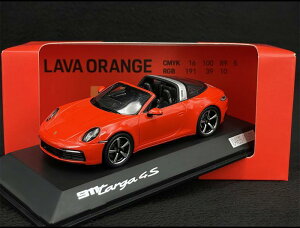 Porsche�|���V�F�f�B�[���[���f�� 911 Targa 4S Type 992 2021 Lava Orange 1/43 Spark