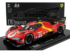 FERRARI 499P 3.0L ^[{ V6 TEAM tF[AFRZ N 51 D }24 2023 bhCG[ubN/Bburago 1/18~jJ[ CO