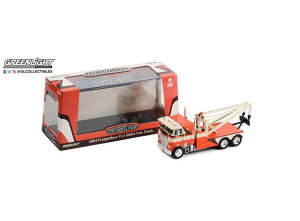 1984 Freightliner FLA 9664 ���b�J�[�ԁA�I�����W/�z���C�g/�u���E��/ Greenlight 1/43 �~�j�J�[